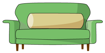 緑色のソファ