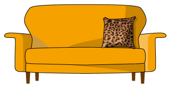 黄色のソファ