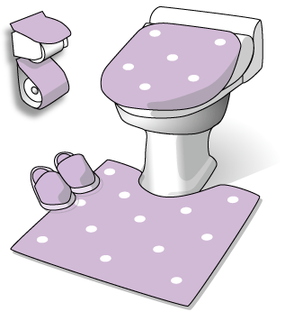 薄紫色のトイレ