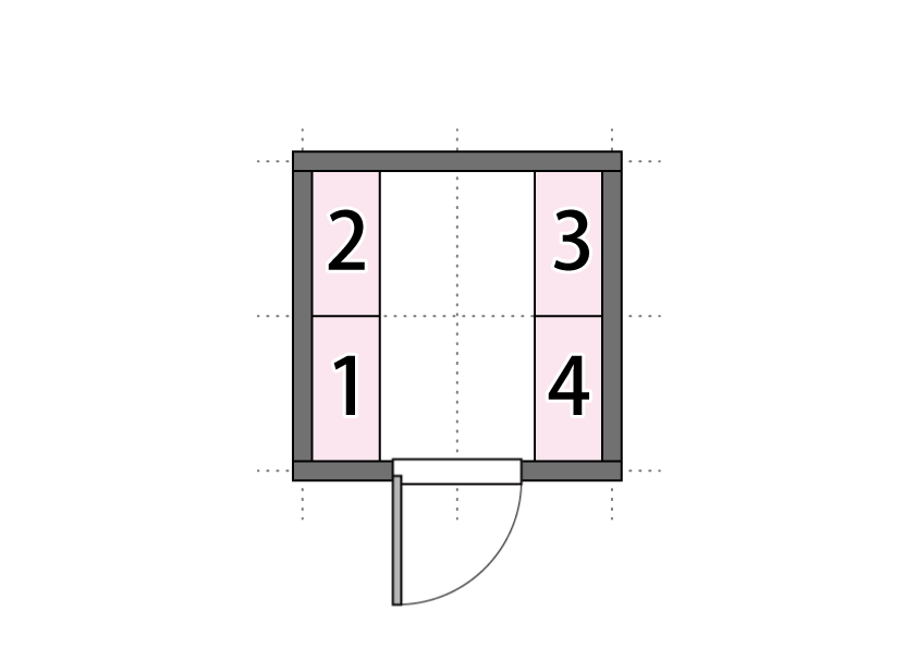 2畳のウォークインクローゼットの例2