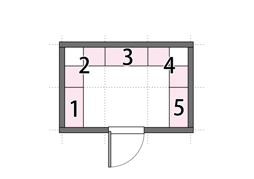 3畳のウォークインクローゼットの例1