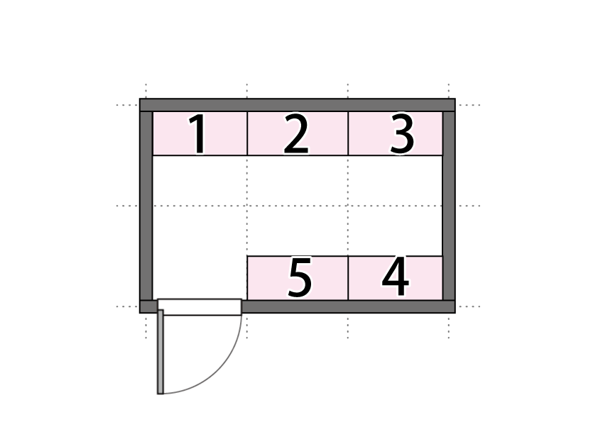 3畳のウォークインクローゼットの例2