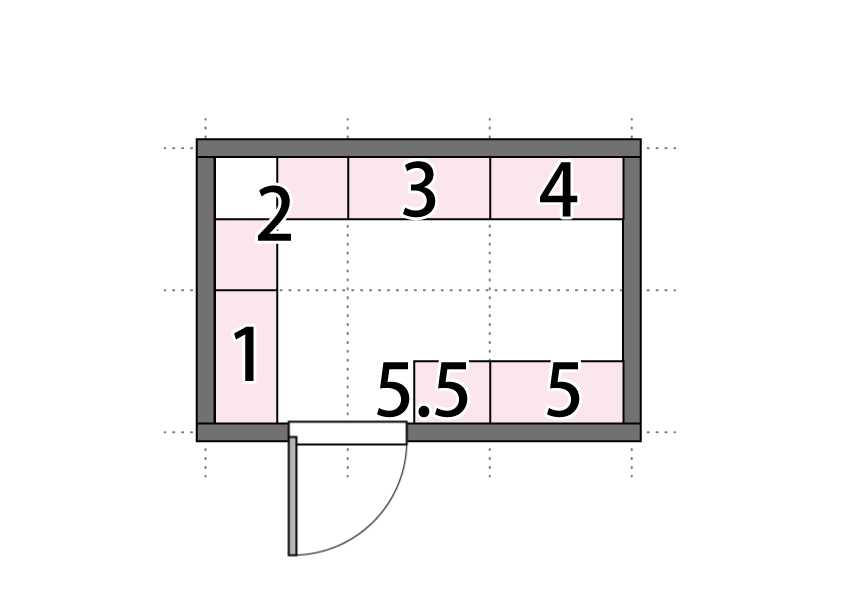 3畳のウォークインクローゼットの例3