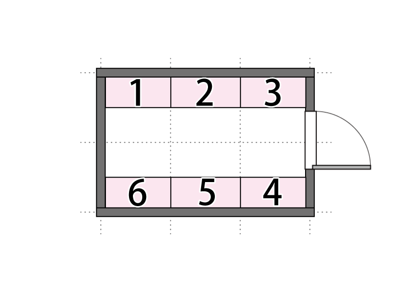 3畳のウォークインクローゼットの例4