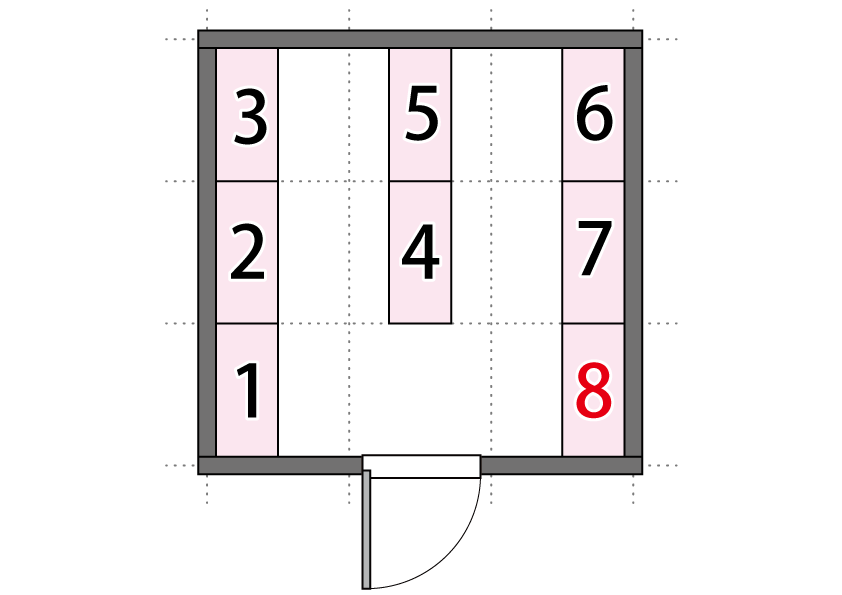 4畳半のウォークインクローゼットの例2