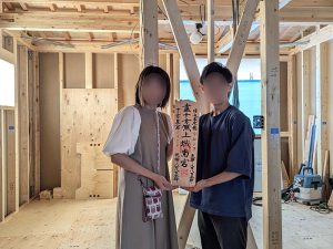 お施主さんが神社で用意した棟札